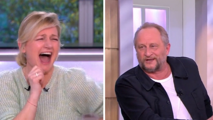 Benoit Poelvoorde sur le plateau de "C à vous"