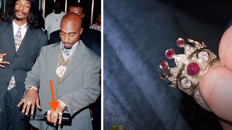 Une bague concue par Tupac vendue plus d 1 million de dollars aux encheres l acquereur est un celebre rappeur. RTL Info