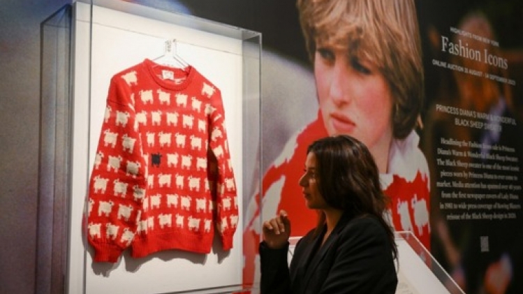 Le pull aux moutons iconique de la princesse Diana mis aux enchères