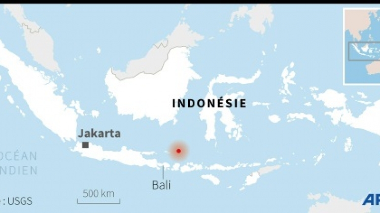 Indonésie: un séisme de magnitude 7,1 ébranle Bali sans dégâts importants