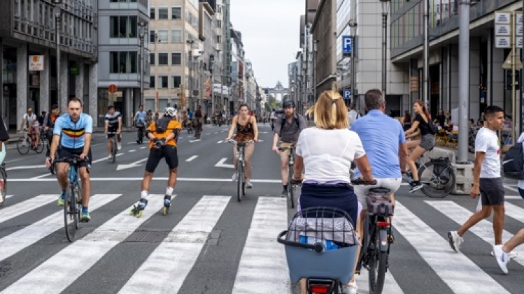 Moins de polluants dans l'air et moins de bruit lors du dimanche sans voiture à Bruxelles