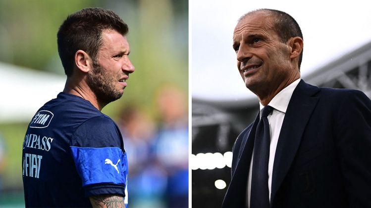 Antonio Cassano et Max Allegri