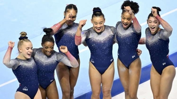 Simone Biles et les Etats-Unis remportent le concours général par équipes chez les dames