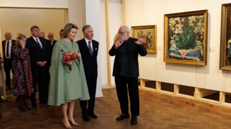 Le couple royal visite l'exposition consacrée à James Ensor au Mu.ZEE d'Ostende