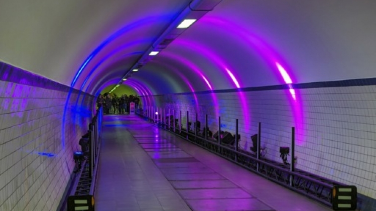 Le tunnel piétonnier d'Anvers brièvement transformé en accélérateur de particules