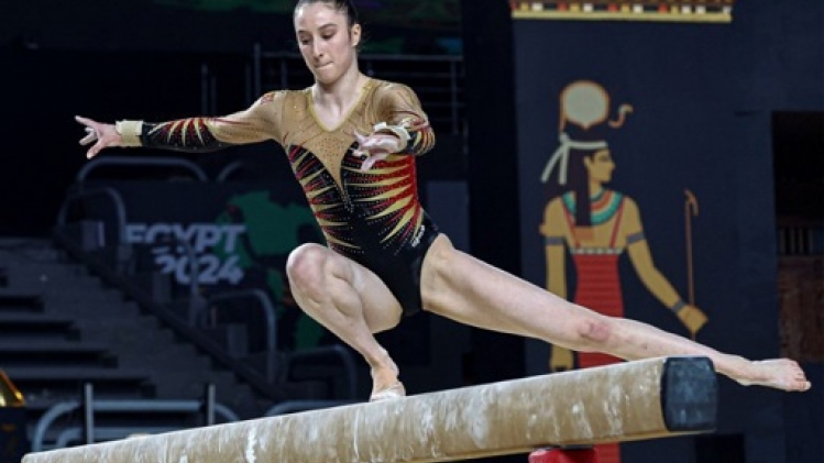 Nina Derwael et Erika Pinxten en finale à la poutre à Cottbus