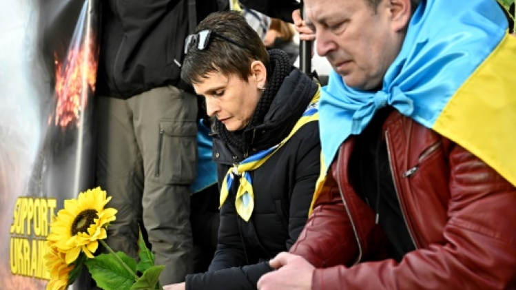 Manifestations pro-Ukraine en Europe après deux ans de guerre