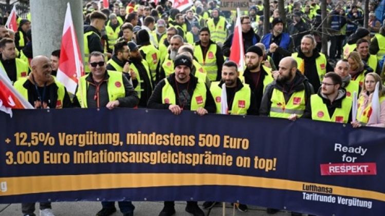 Lufthansa: nouvelle grève du personnel au sol à partir de jeudi pour deux jours