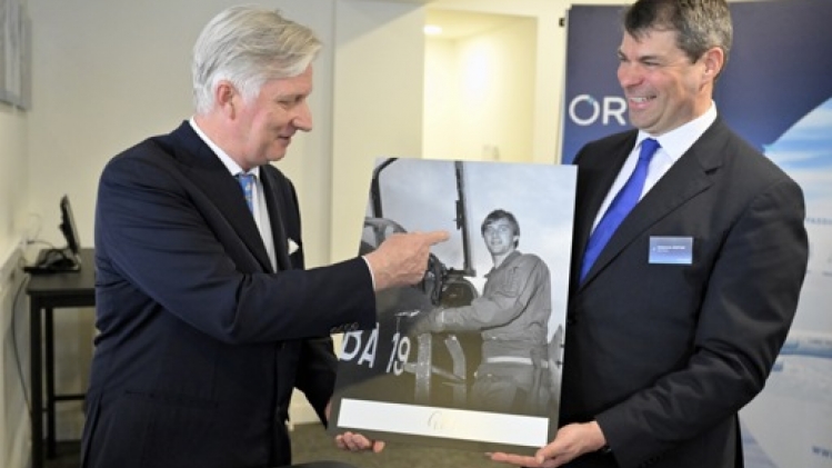 Le roi Philippe en visite à la Sabca pour célébrer le centenaire de l'aviation belge