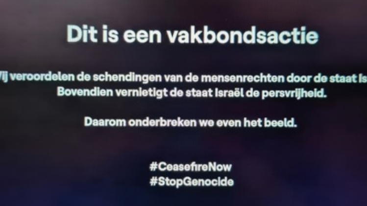 Les syndicats de la VRT appellent à un cessez-le-feu à Gaza avant la demi-finale