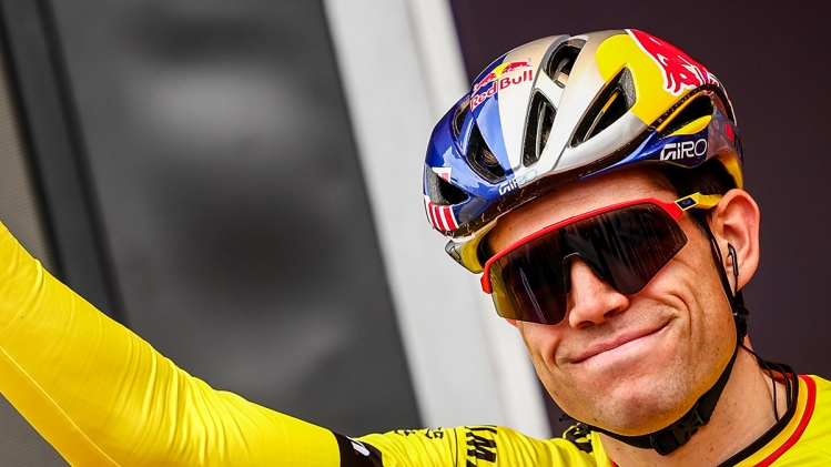 Wout Van Aert le 27 mars 2024, à Travers la Flandre.&nbsp;