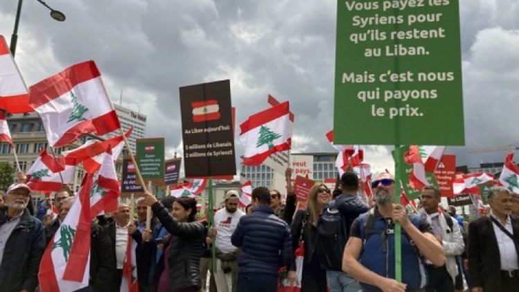 Près de 200 personnes de la diaspora libanaise mobilisées pour dénoncer la crise nationale