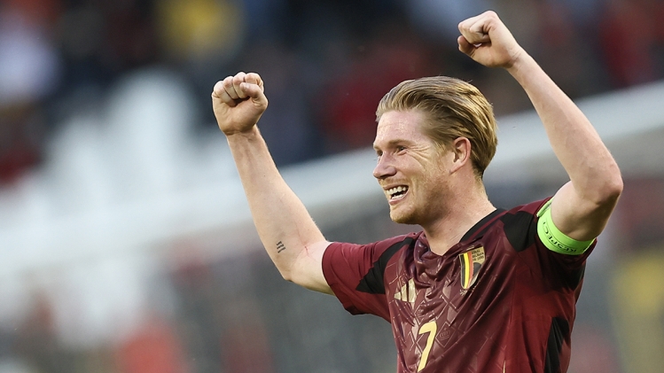 Kevin De Bruyne contre le Monténégro, le 5 juin 2024.
