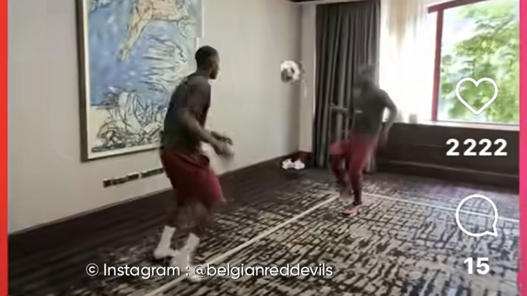 Les Diables Rouges dans l'hôtel