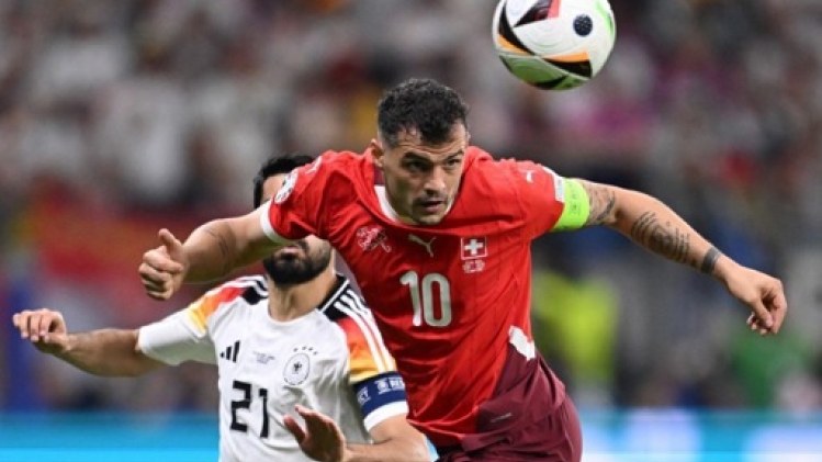 La capitaine suisse Granit Xhaka Homme du match de Suisse-Allemagne