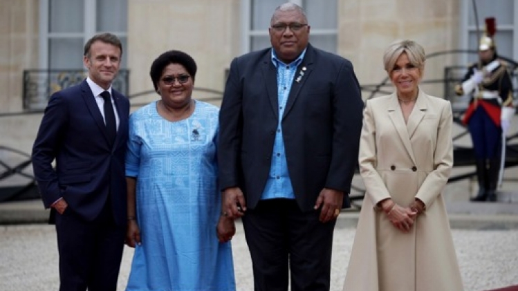 Macron accueille les chefs d'Etat étrangers à l'Elysée avant la cérémonie d'ouverture