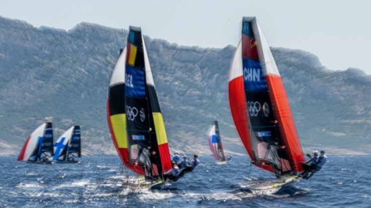 Après six régates, Maenhaut et Geurts 8es en 49er FX, Lefebvre et Heuninck 15es en 49er