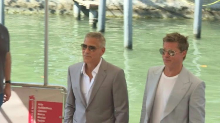 George Clooney et Brad Pitt, bromance à Venise