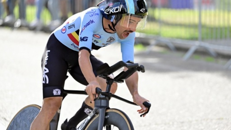 Un bon temps, mais pas un super temps pour Campenaerts, sixième du chrono élites