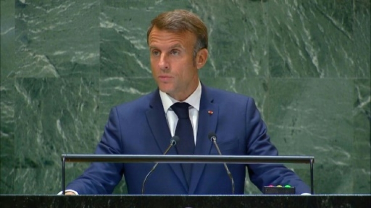 La guerre  d'Israël à Gaza n'a que trop duré, lance Macron à la tribune de l'ONU