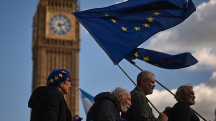 Des centaines de personnes réunies à Londres pour une manifestation pro-UE