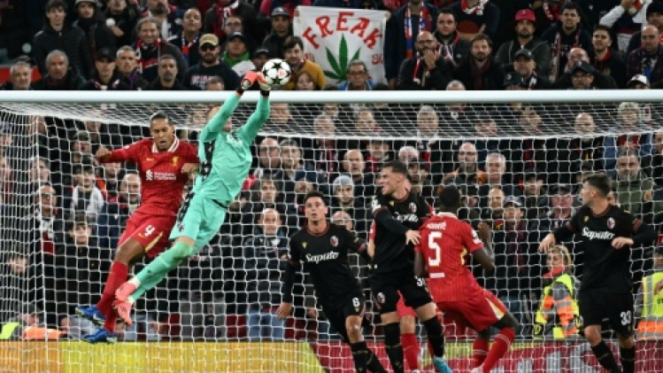 Ligue des champions: Liverpool et Salah enchaînent contre Bologne