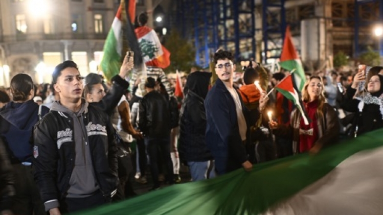 Bruxelles: environ 500 personnes rendent hommage aux victimes palestiniennes et libanaises