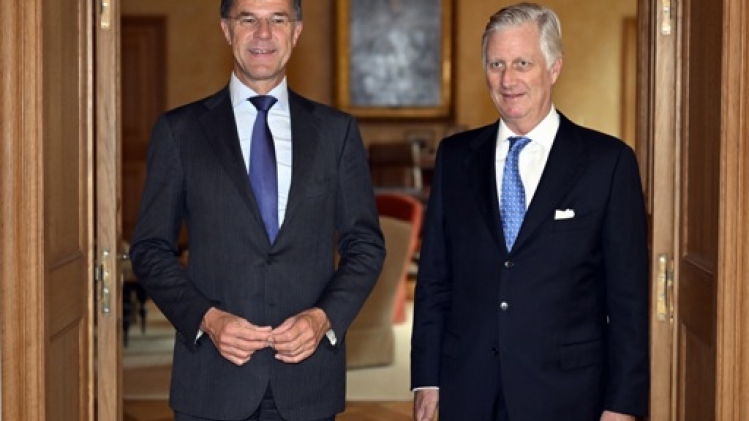 Le roi Philippe a reçu le nouveau secrétaire général de l'OTAN Mark Rutte en audience