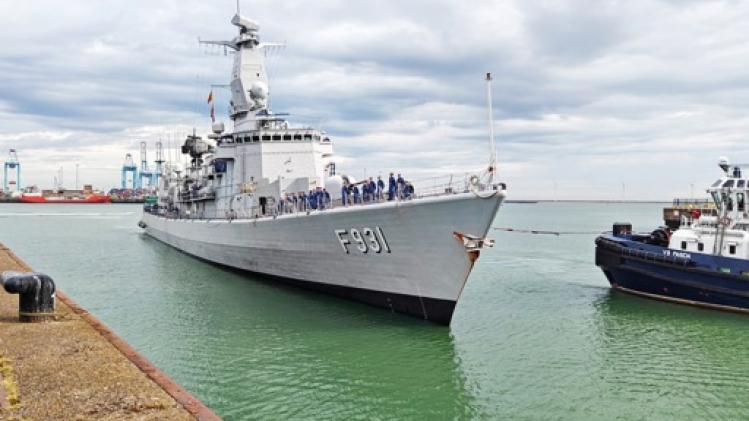 La frégate belge Louise-Marie appareille pour une mission internationale de l'Otan