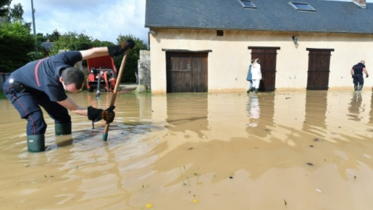 Villes inondées en Seine-et-Marne et Eure-et-Loir après la dépression Kirk