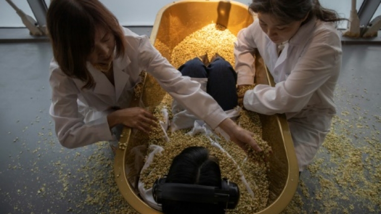 Baignoires remplies de fleurs, séparer des grains de riz: l'exposition Abramovic à Shanghai