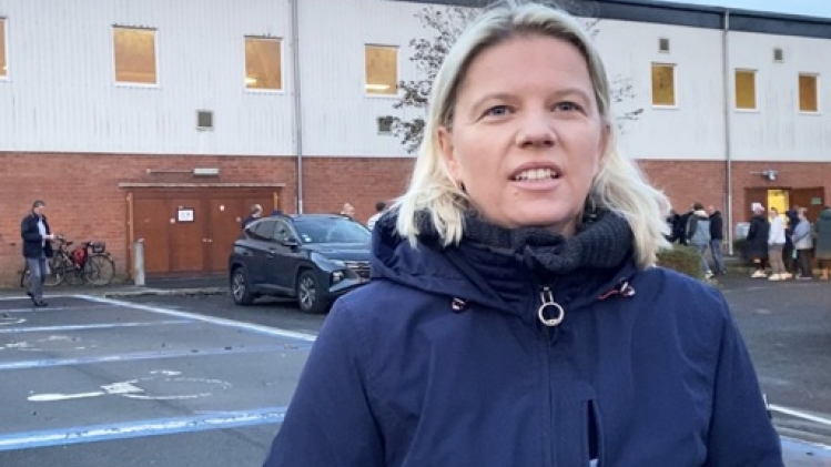 Claudia Niessen, la bourgmestre d'Eupen, a voté vers 08h00