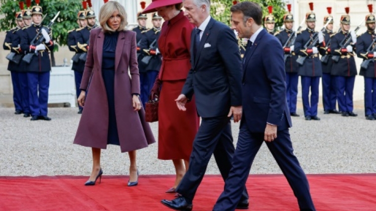 Le roi des Belges Philippe et son épouse Mathilde entament une visite d'Etat en France