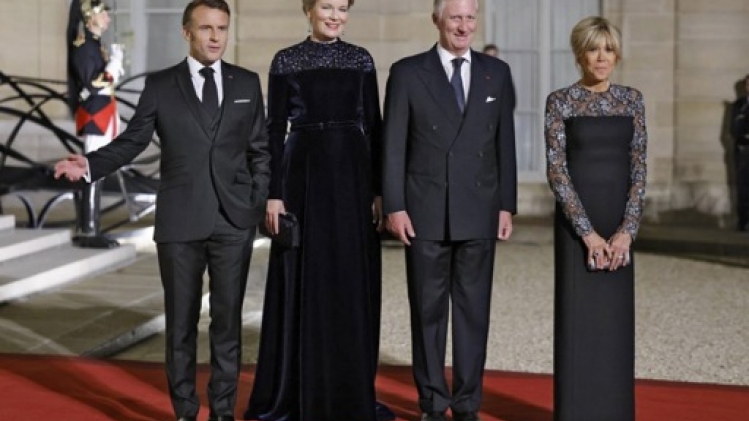 Dîner d'Etat à l'Elysée: le roi Philippe plaide pour un sursaut de responsabilité