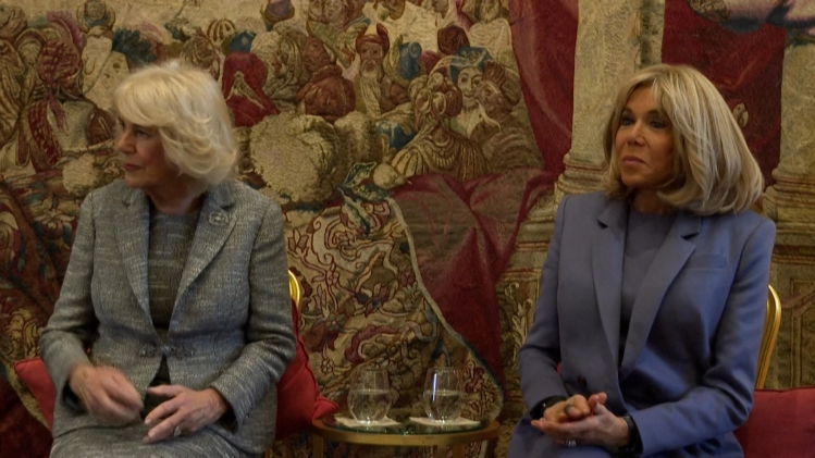 La reine Camilla et Brigitte Macron