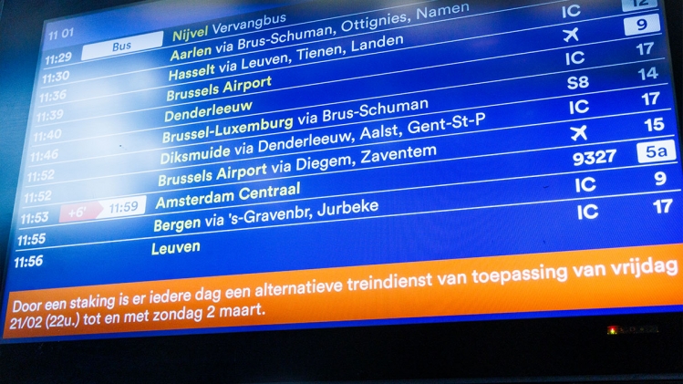 Ce vendredi, le trafic sur le rail "sera fortement impacté, voire quasi impossible dans certaines provinces"