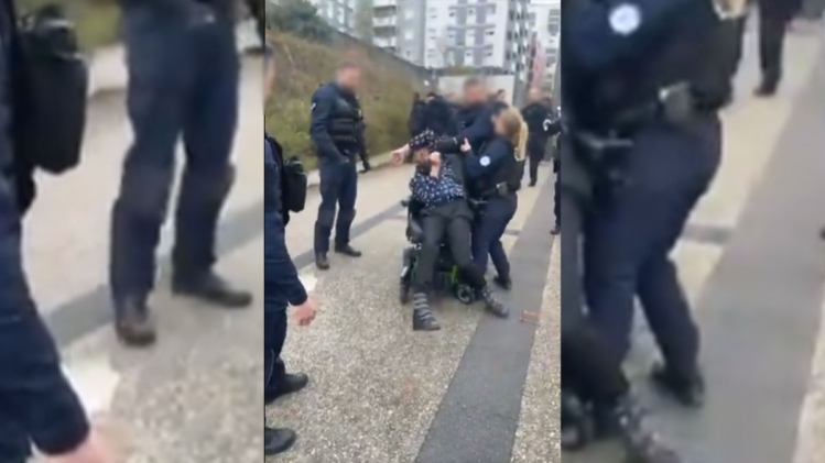 "C'est choquant": en France, des policiers frappent un homme en fauteuil roulant 