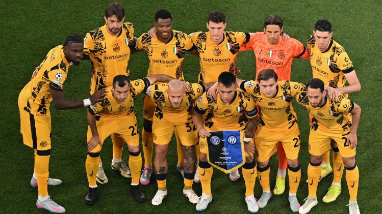 L’équipe de l’Inter Milan en finale de la Ligue des Champions.