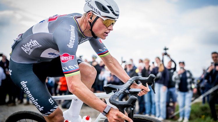 Mathieu van der Poel lors de Paris-Roubaix