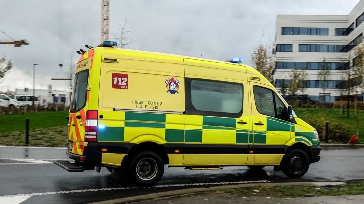 Illustration picture shows an ambulance at the hospital CHC Montlegia in Liege, Friday 23 October 2020. Contaminations are rising rapidly in Belgium. In Liege province, hospitalisations have reached critical numbers. BELGA PHOTO BRUNO FAHY