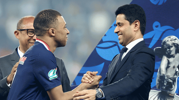 Kylian Mbappé et Nasser Al-Khelaifi