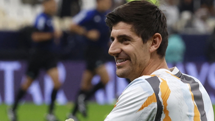 Thibaut Courtois avec le Real Madrid.