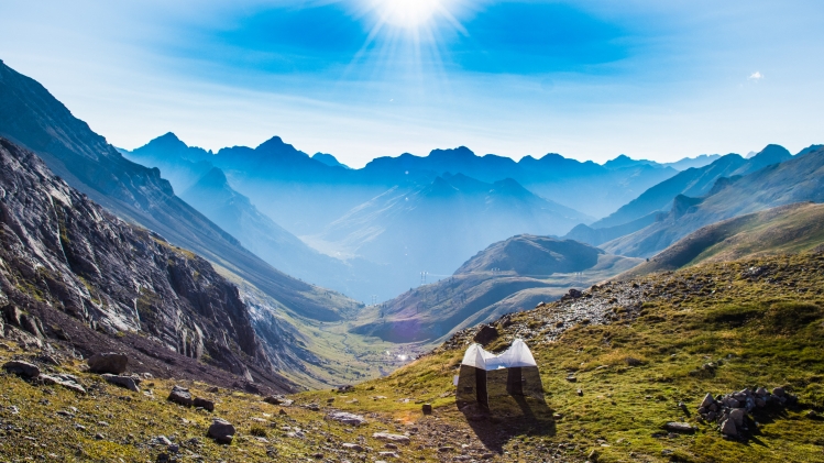 Les Pyrénées à la frontière franco-espagnole.