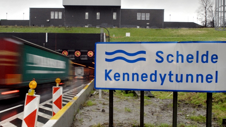Le tunnel Kennedy à Anvers.