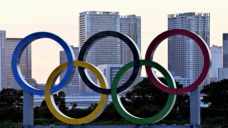 Les anneaux olympiques à Tokyo