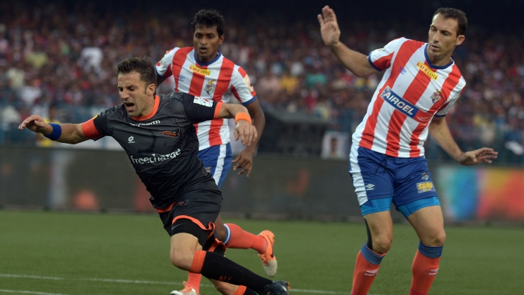Alessandro Del Piero avec le Delhi Dynamos FC contre l’Atletico de Kolkata en octobre 2019