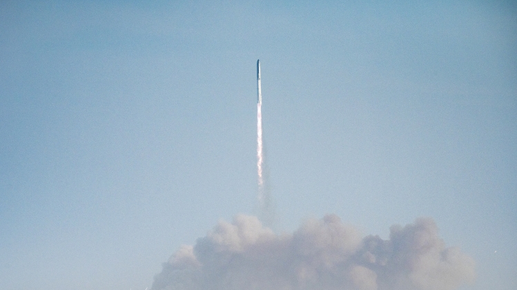 La fusée Starship lors de l’un de ses vols test.