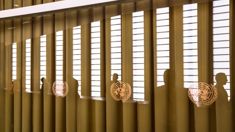Salle de presse de l’Assemblée générale de l’ONU à New York