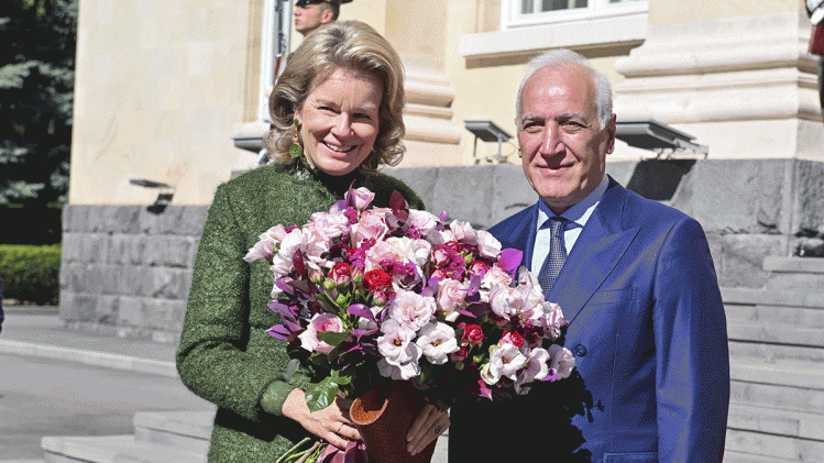 Elle a été accueillie par le président arménien.
