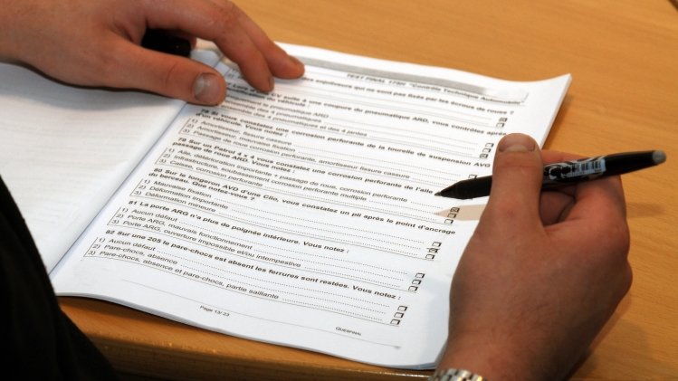 Image d’illustration : questionnaire à choix multiple